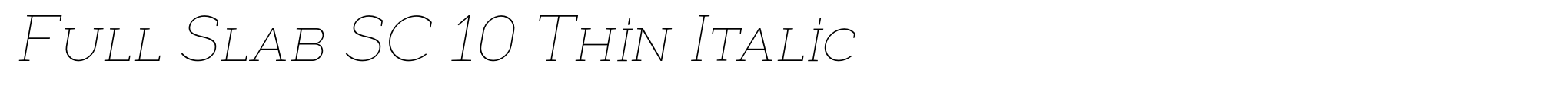 Full Slab SC 10 Thin Italic image